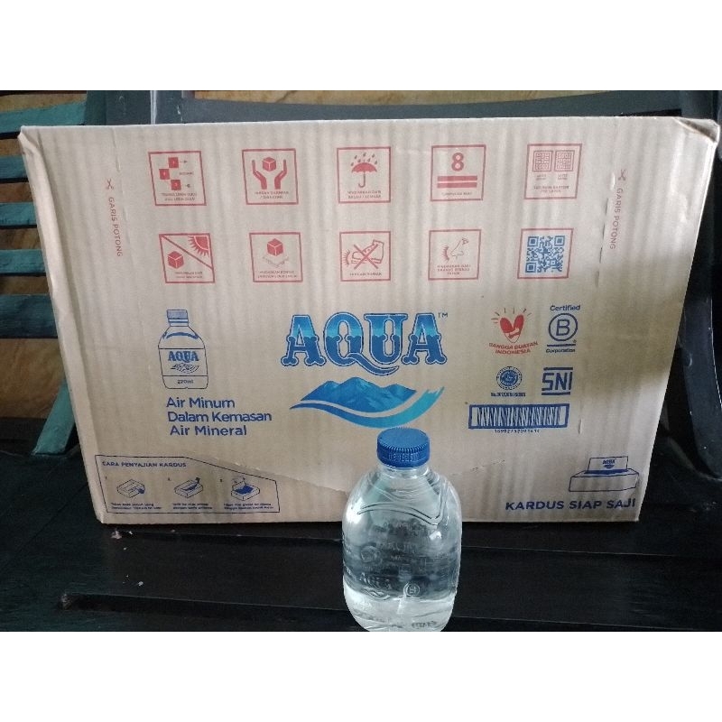 

aqua botol cube 220 ml isi 24 perbox