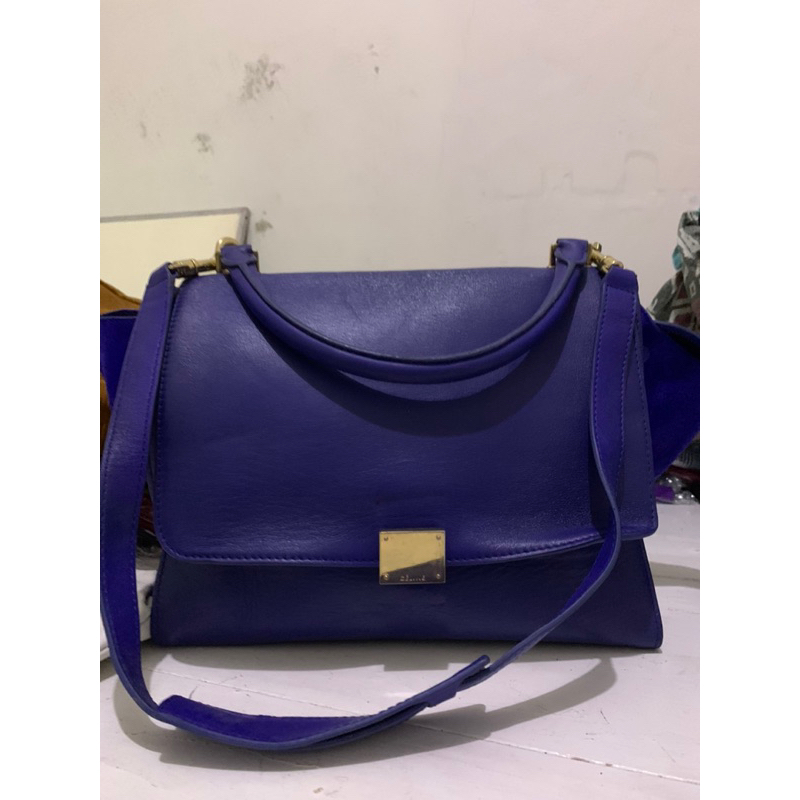 Preloved Celine Trapeze Bag Blue