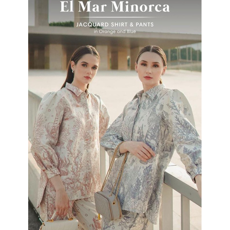 NEW Benang Jarum x Buttonscarves El Mar Minorca Jacquard Shirt - Orange