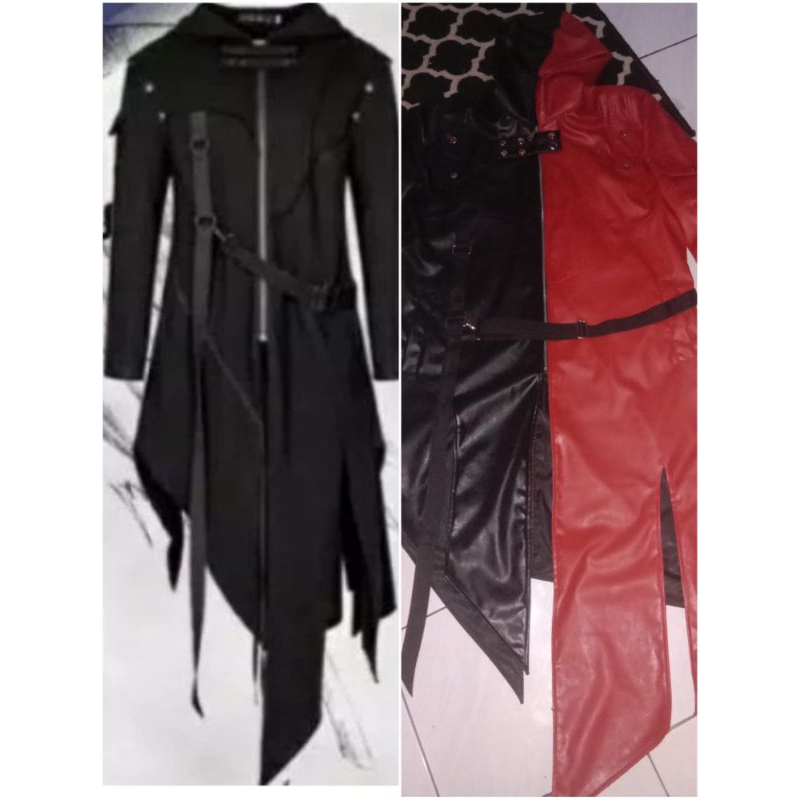 Jaket Pria/Jaket Jubah Pria/Jaket Jubah Rawis Kombinasi/jaket Jubah Semi Kulit