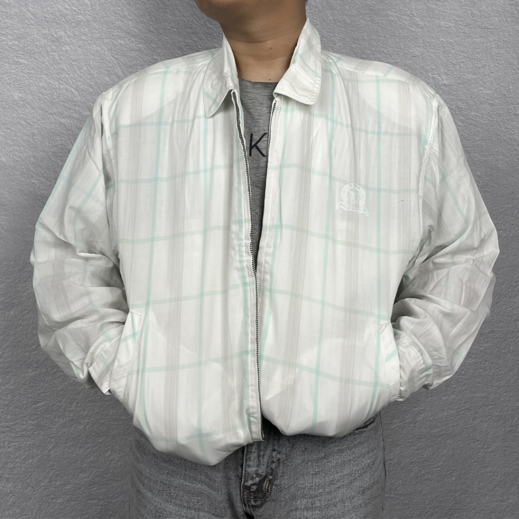 Jaket Casual Vintage Harrington Tracktop - Nova Tartan