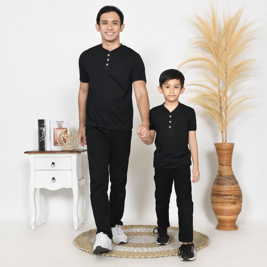 Baju Kurta Anak Laki Laki Kaos Atasan Koko Cowok 1 2 3 4 5 6 7 8 9 10 11 12 Tahun Hitam