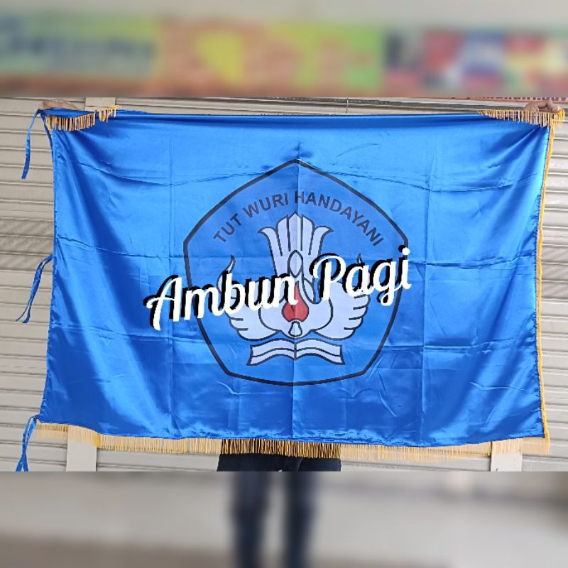 

best seller bendera pataka rumbai bendera ruangan Tut Wuri Handayani pake rumbai 90cm x 135cm