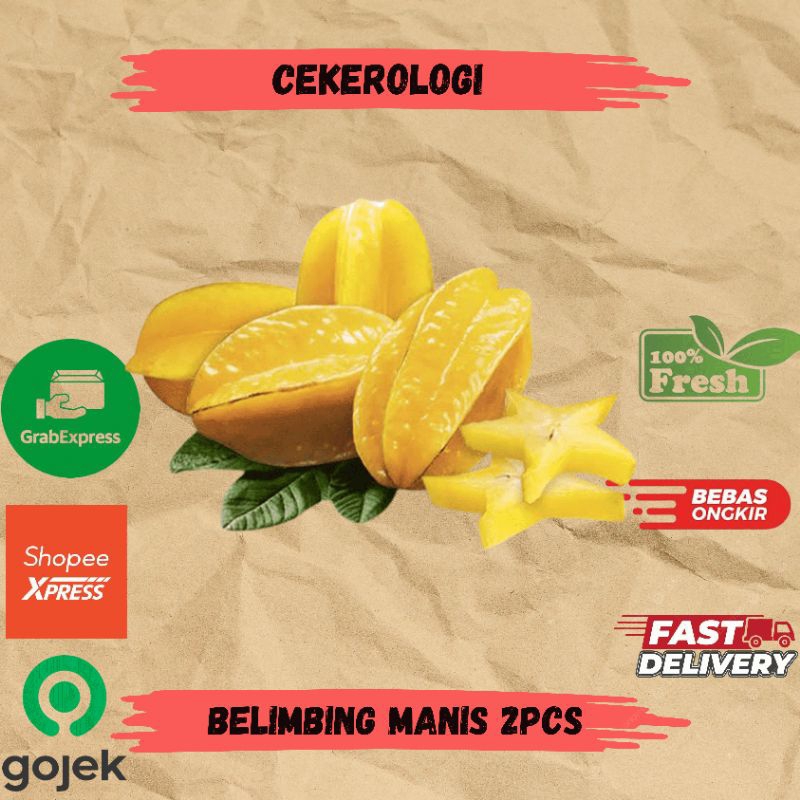 

Belimbing Manis 2pcs / Buah Belimbing / Belimbing Manis / Belimbing Manis Fresh Berkualitas / JABODETABEK / Belimbing / Buah / Buah Buahan