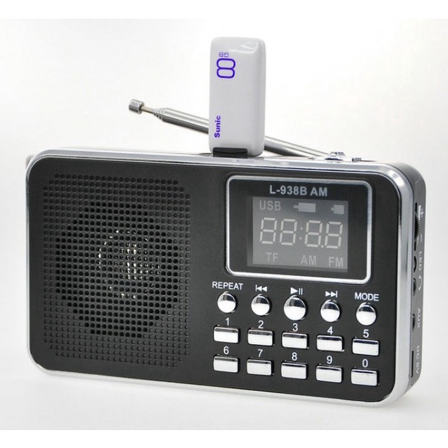 Modern Speaker Mini Radio Digital LCD L938B AM FM MP3 MicroSD TF FD Player