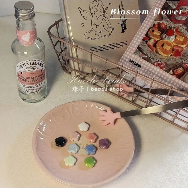 10 pcs manik bunga blossom hacelie beads | manik bunga | manik bunga murah