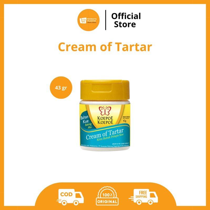 

Cream of Tartar Bubuk Pelapis Kue Kupu Kupu Koepoe Koepoe