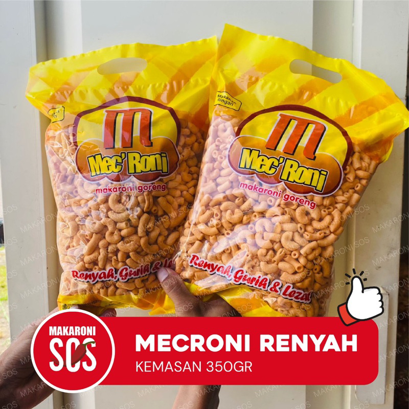 

MECRONI 350GR Makaroni Gurih Renyah Kemasan Bumbu Rasa Balado / Original