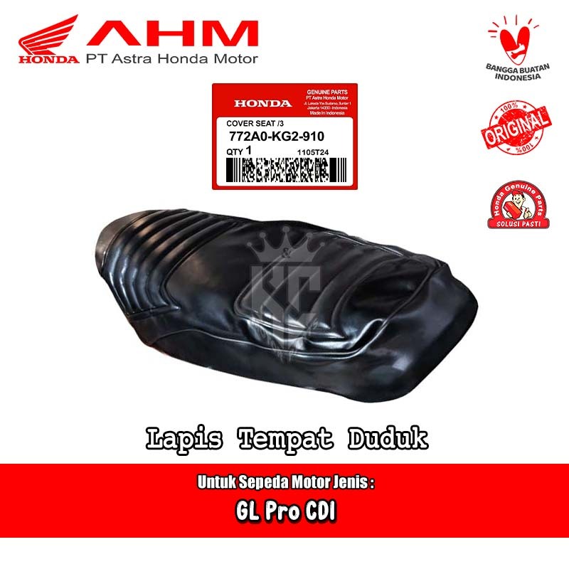 Lapis Cover Tempat Duduk Sarung Jok Honda GL Pro CDI Original AHM 772A0-KG2-910