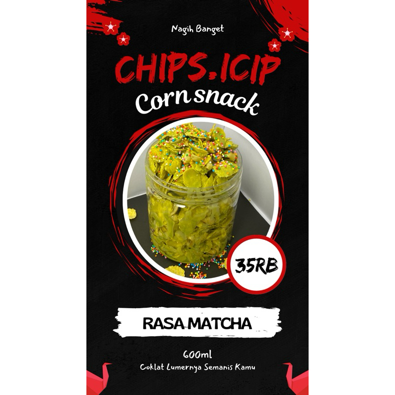 

Chips.icip Cornchips rasa Matcha uk 600ml