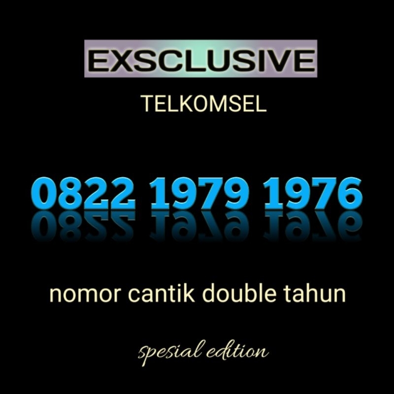 Nomor perdana cantik exsclusive double tahun 1979 1976 spesial edition Telkomsel simPATI berkualitas