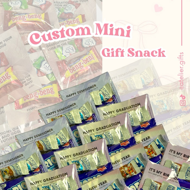 

Mini Gift Snack [Hadiah Perpisahan, Hadiah Ulang Tahun, Hadiah Anniversarry, dll]