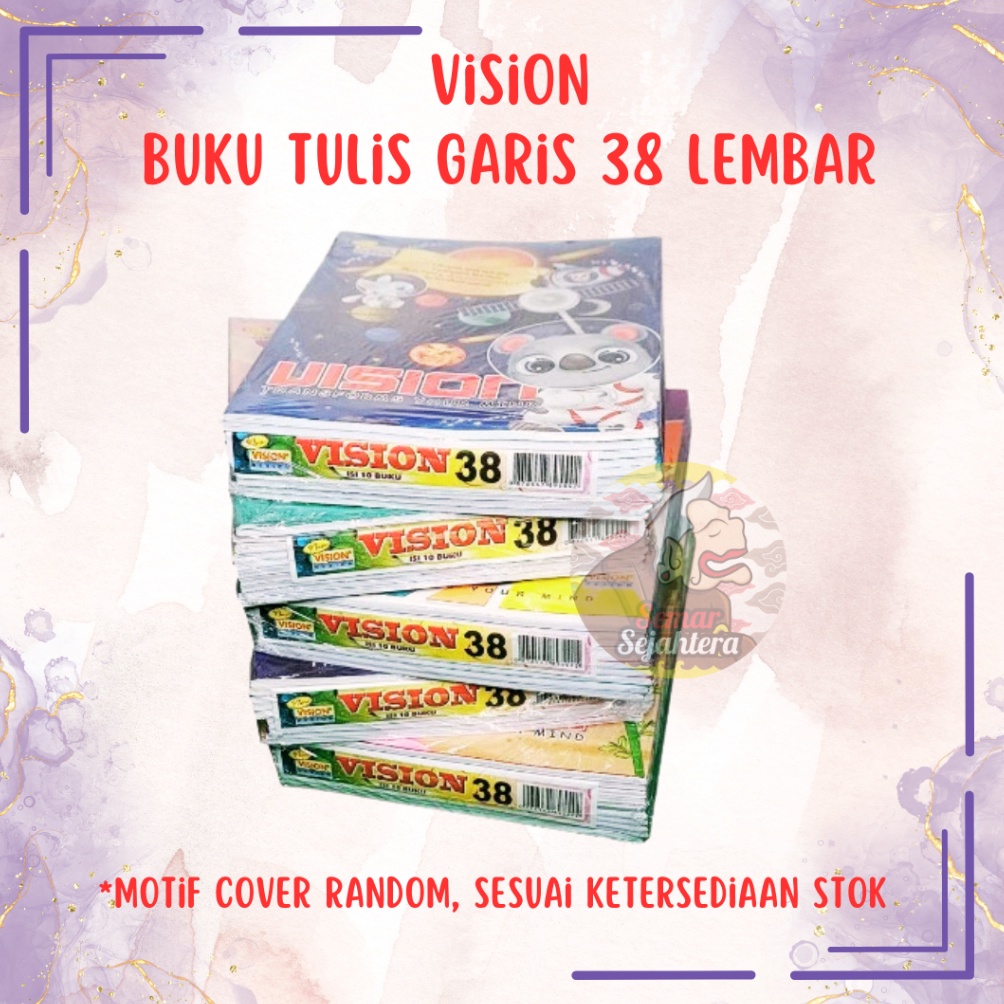 

PAK BUKU TULIS VISION 38 LEMBAR 1 PCS ART I2O3
