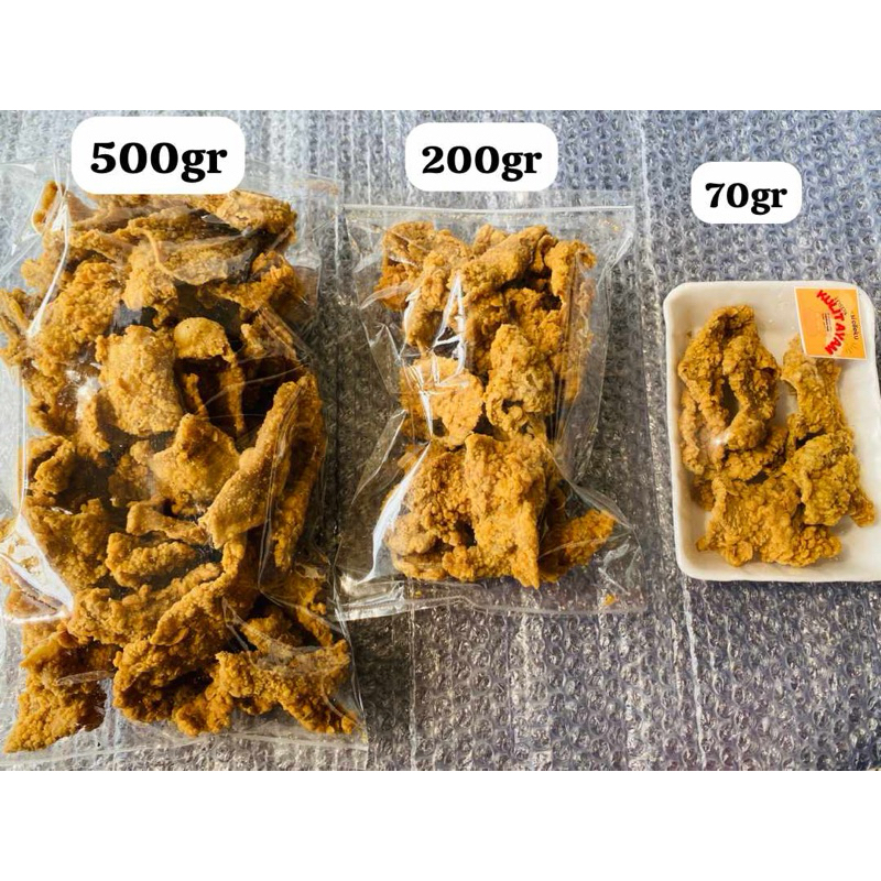 

kripik kulit ayam renyah 500gr