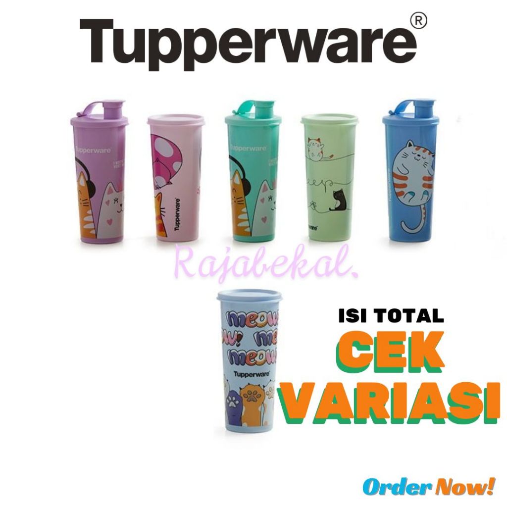 PROMO TUPPERWARE GIANT TUMBLER BOTOL MINUM AIR BEAR TUMBLER CAT TUMBLER