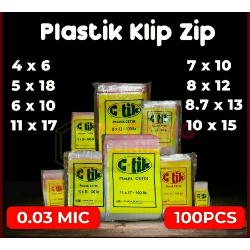 Plastik KLIP (UKURAN KECIL) // Plastik Obat, Plastik Zipper Lock