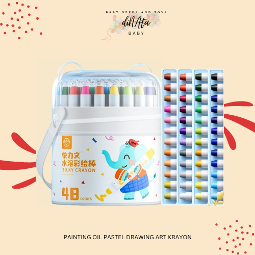 

[ DINATA Baby ] Kuailiwen Crayon Kuailiwen For Kids- Washable Non Toxic Colouring Painting Oil Pastel Drawing Art Krayon Tidak Kotor Tangan Children’s Gift