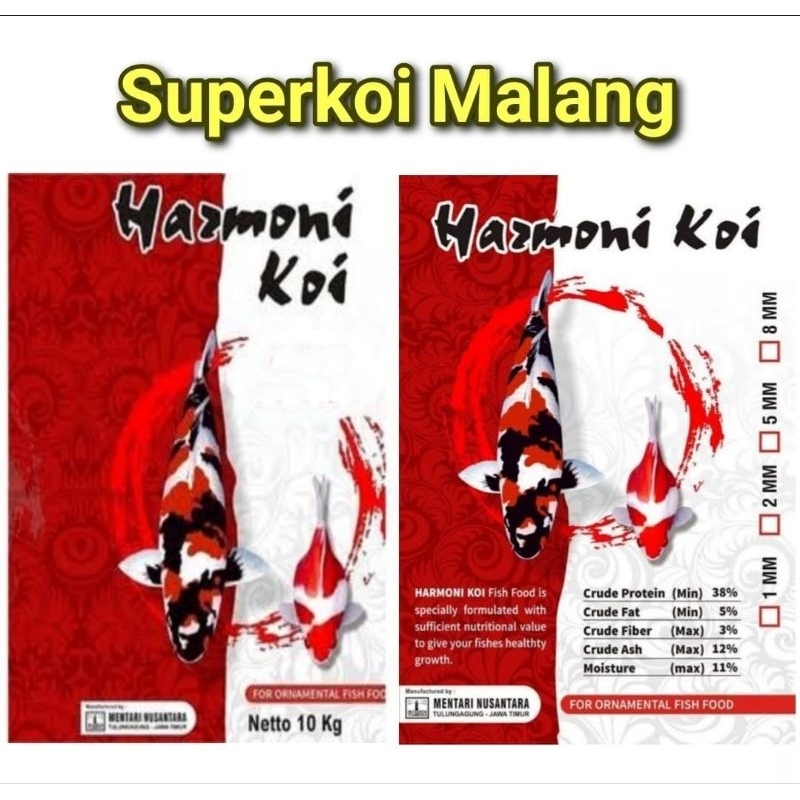 Harmoni Koi 10kg Pakan Koi Red Max Color Warna Growth Hiroyuki Floating