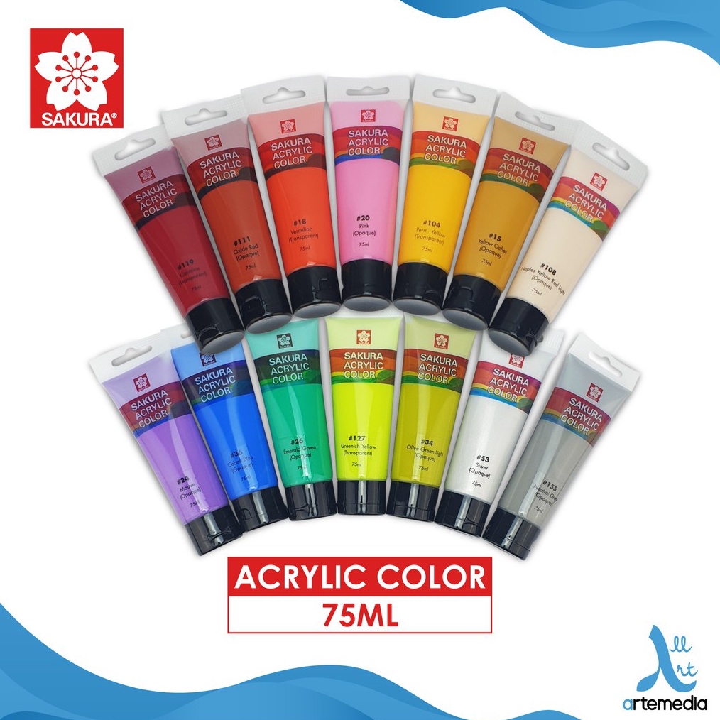 

KODE L25S Sakura Acrylic 75ml Acrylic Color Paint Cat Akrilik 12