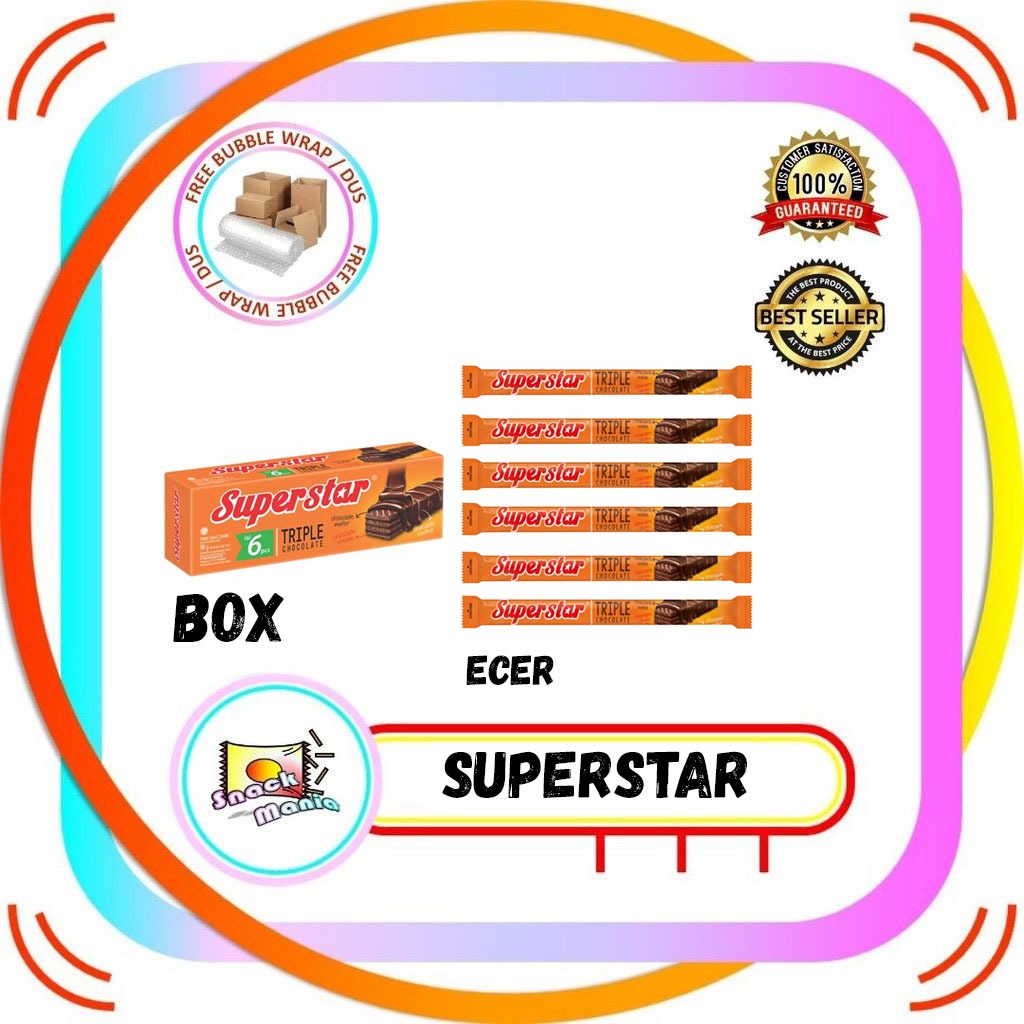 

Superstar Wafer Super Star Coklat Triple Chocolate 16 gr