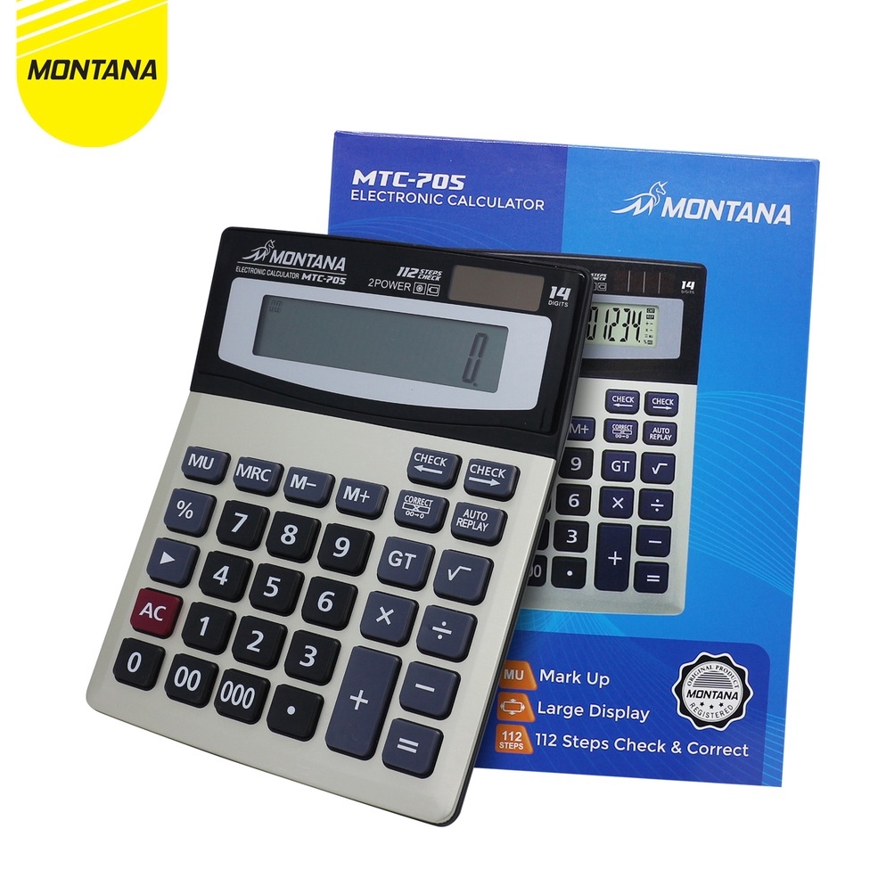 

KODE H6T MONTANA Calculator Kalkulator Montana MTC 75 14 Digits