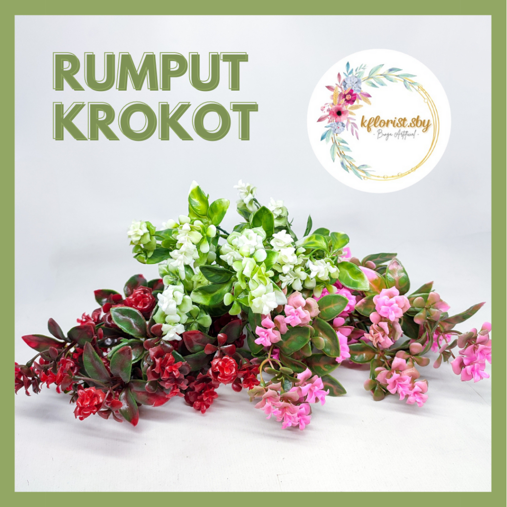 RUMPUT Krokot CABANG 7 ARTIFICIAL DEKORASI/BABY BREATH PIKOK GYPSOPHILIA PLASTIK HIASAN