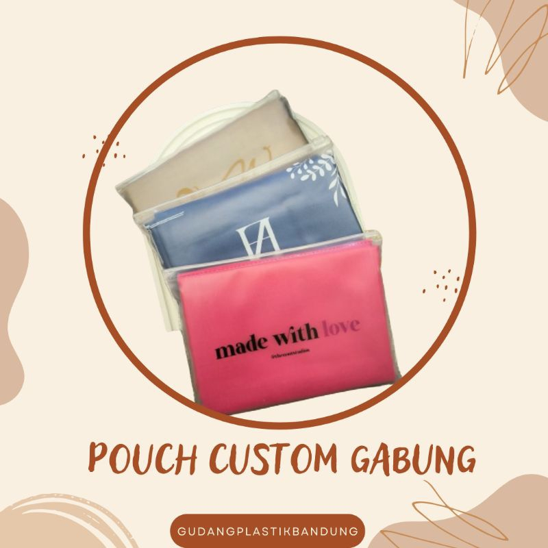 Zipper bag custom pouch make up pouch hijab pouch transparan pouch minii pouch travel