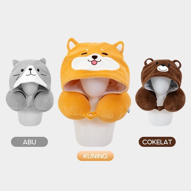 KKB - Alba Sol Hooded Neck Pillow Bantal Leher