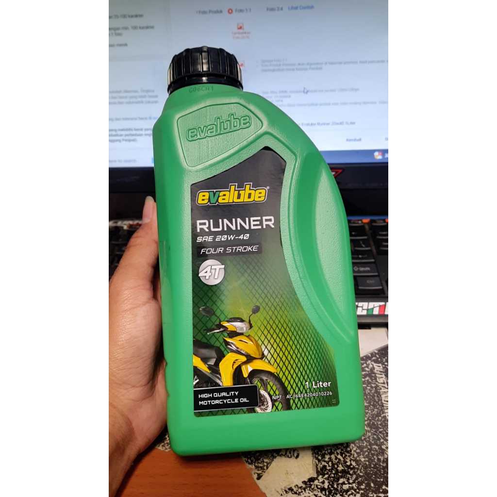 OLI MESIN MURAH 1Liter Oli Mesin Evalube Runner 20w40 1Liter