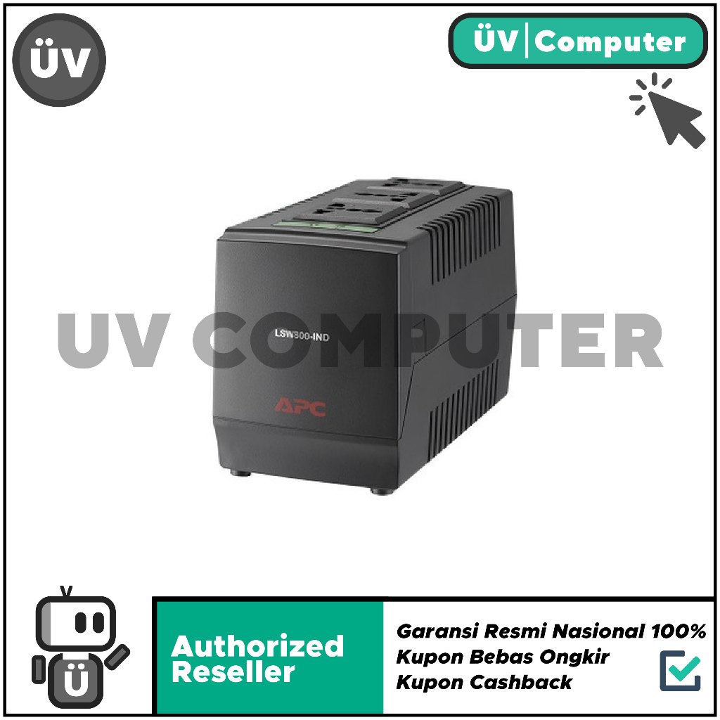 Stabilizer APC Stavolt  LSW800 LSW-800-IND LSW800IND 800VA 400W Surge Protector bkn UPS Garansi 2 Ta