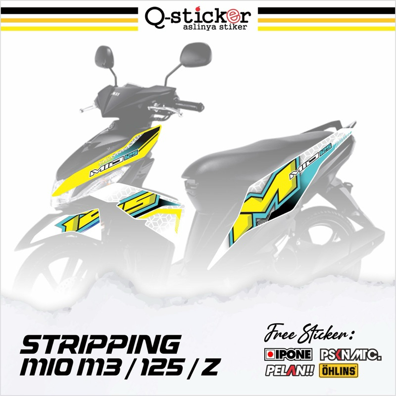 Stiker Mio 125/M3 / Sticker Stripping Mio 125/M3 Model Original White