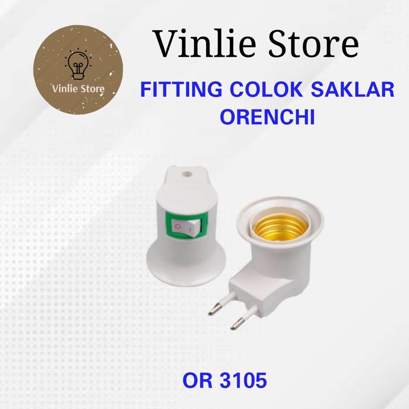 Pagoda Fitting Colok Saklar / Fitting Colok fitting lampu tidur Saklar on off
