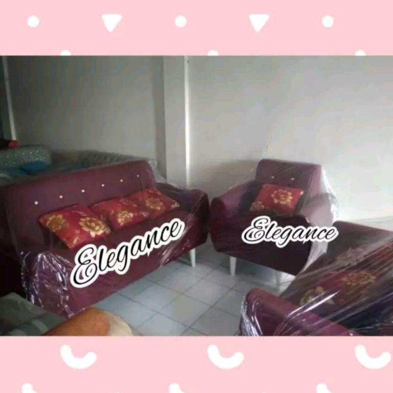 Sofa Retro 321 SET Meja Kaca PEKANBARU saja
