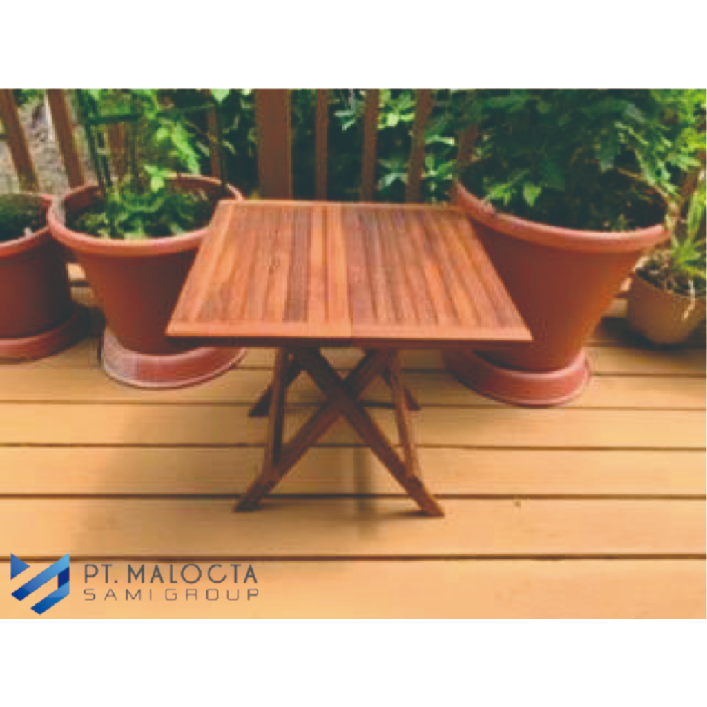 Meja Teras Lipat Kayu Jati Asli Jepara