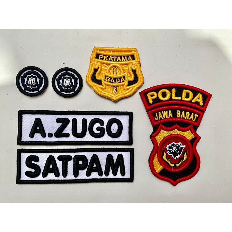 Bordir Timbul Set Satpam Pdh Pdl