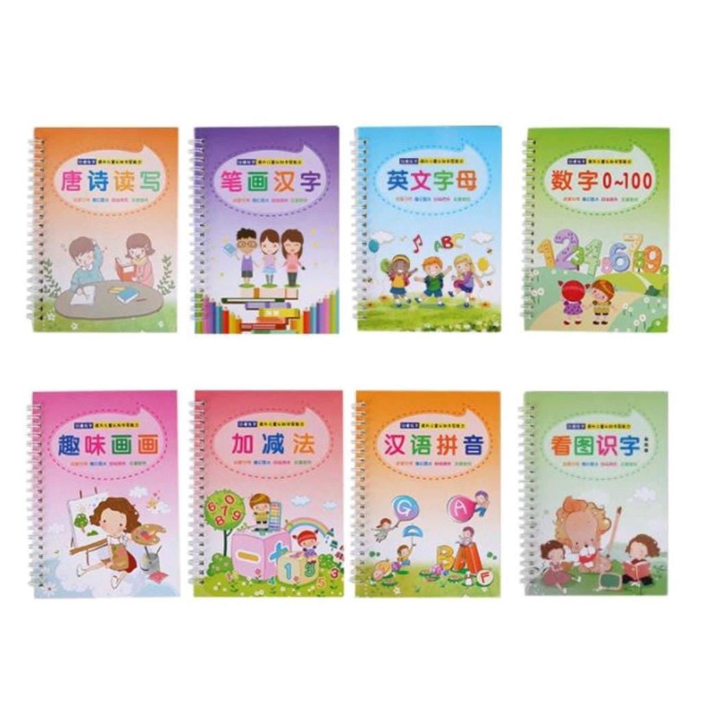 

(SKR) Ready Buku Belajar Anak Menulis Huruf Dan Angka / Free Pen / 8 Refill / Soft Cover bolpen