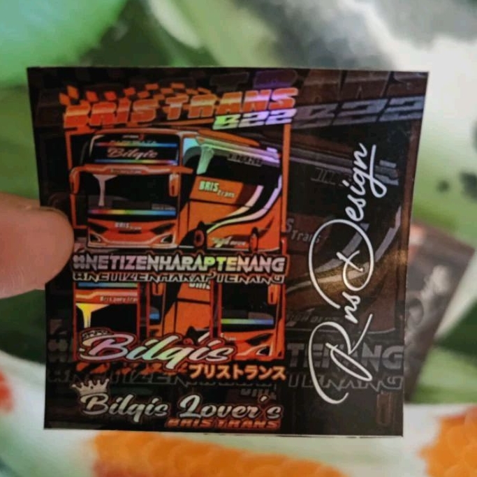 

Stiker Bus Bris Trans, Vynil/Hologram, Tahan Air, Tahan Lama