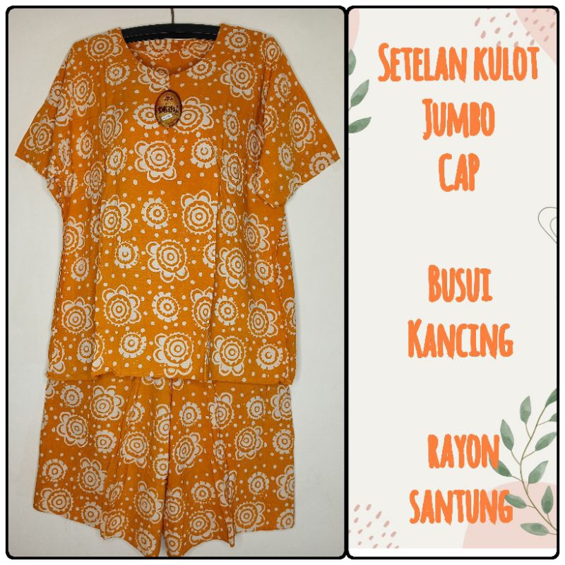 SETELAN KULOT || SETELAN KULOT JUMBO || SETELAN BATIK CAP || SETELAN KULOT ROK || BUSUI KANCING