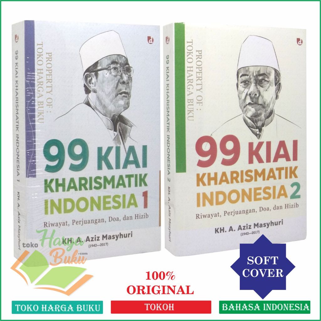 Foto Paket 2 Buku 99 Kiai Kharismatik Indonesia JILID 1 dan 2 Karya KH Aziz Masyhuri Penerbit Diva Press