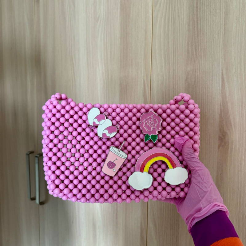 POMELO X ESTHER BUNNY BEADED SHOULDER BAG