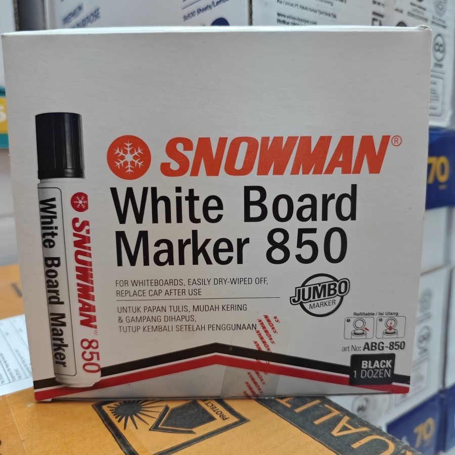 

Spidol White board Jumbo Snowman 850 (1 Lsn / 12 Pcs)