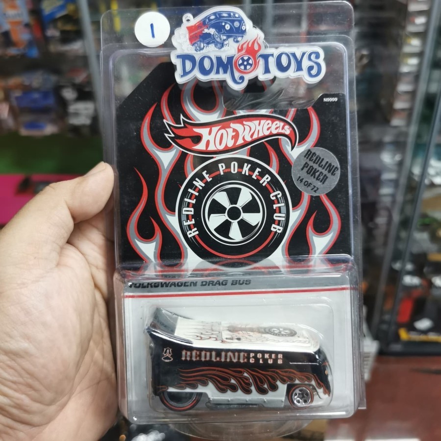 Hotwheels Drag Bus Redline Poker Club Limited 72 Pcs