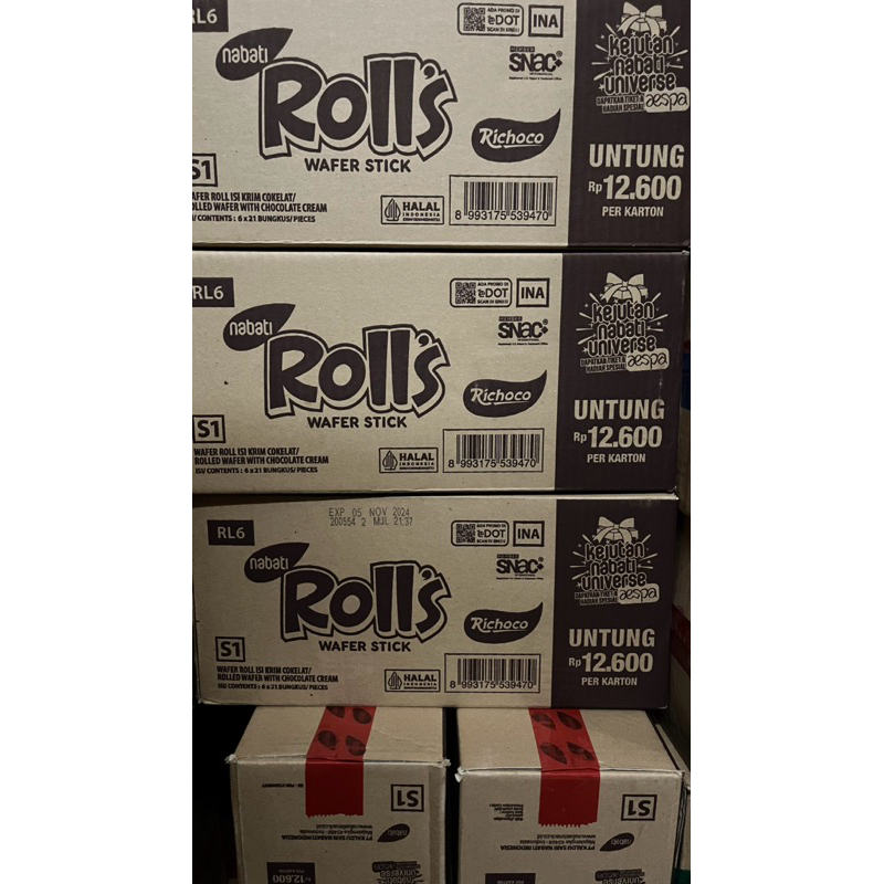 

nabati rolls 1 karton coklat (6x20)