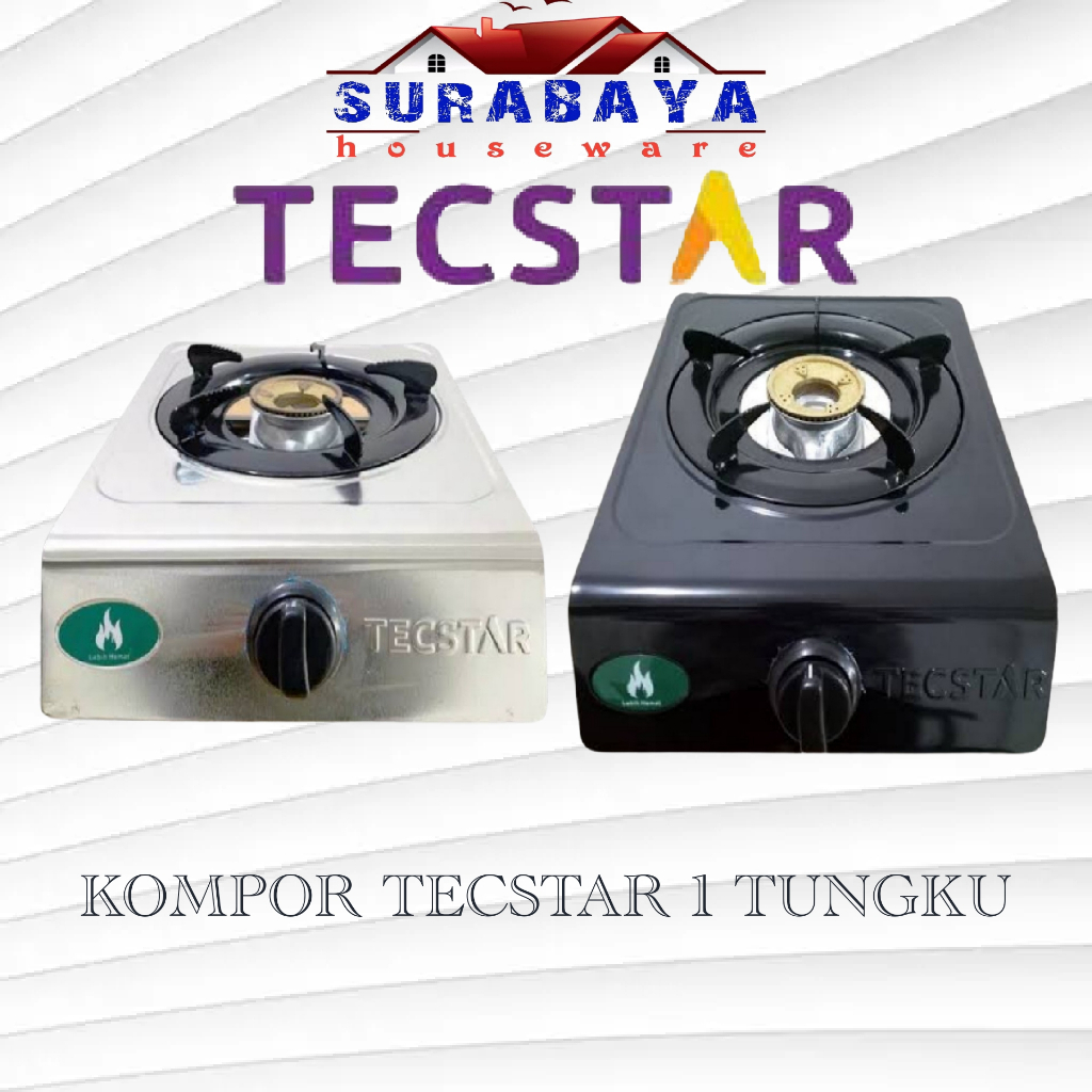 Kompor Gas 1 Tungku Kompor Gas Tecstar Teflon Stainless Kompor 1 mata