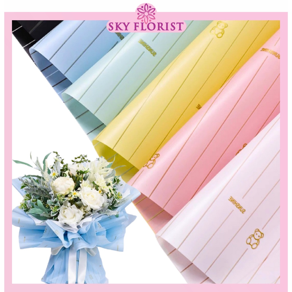 

Kertas Buket Bunga Flower Wrapping Cellophane Waterproof Ecer Lembaran KB6096
