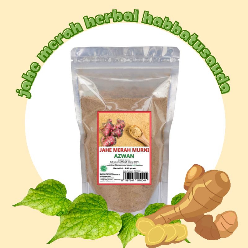 

jahe merah bubuk murni 200gram