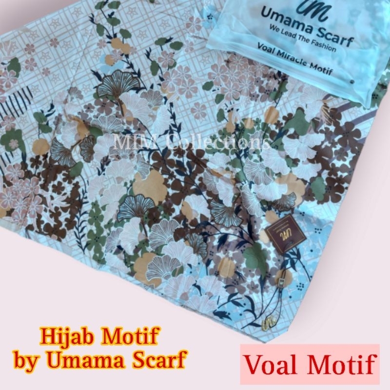 Hijab Motif Umama Scarf Voal Miracle Motif Umama Scarf Terbaru