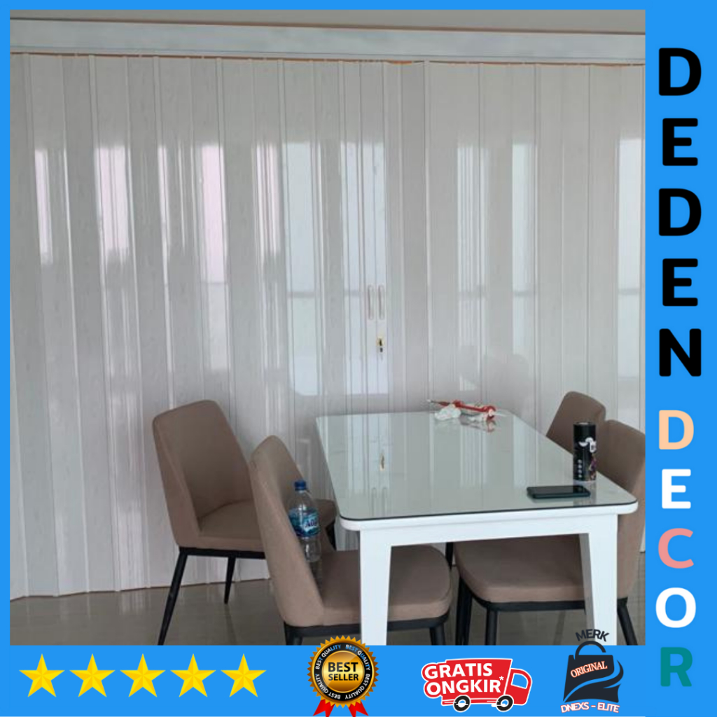 pesanan - pintu lipat sekat pvc / pvc folding door pintu untuk penyekat ruangan berkualitas