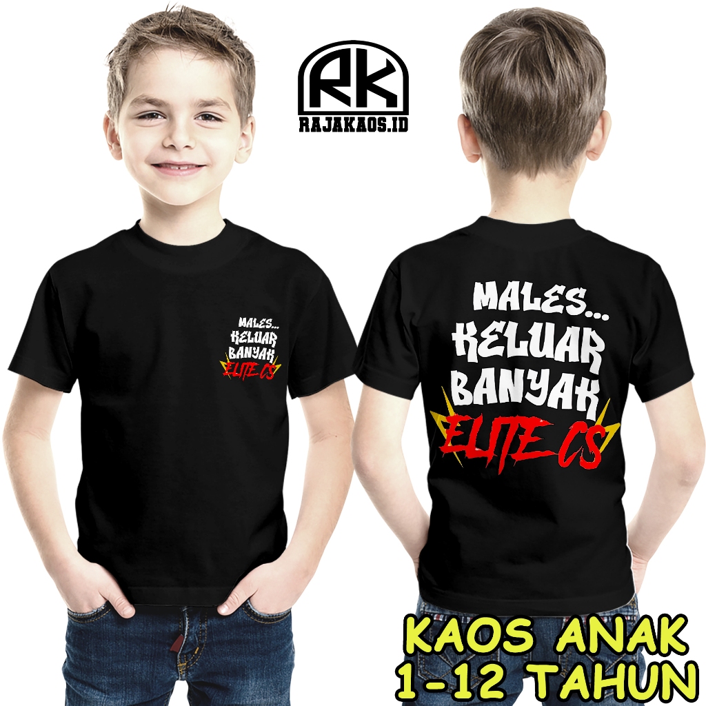 RajaKaos.ID KAOS ANAK FF MALES KELUAR BANYAK ELITE CEES FF USIA 1-12 TAHUN - BAJU FF ANAK COWOK CEWE