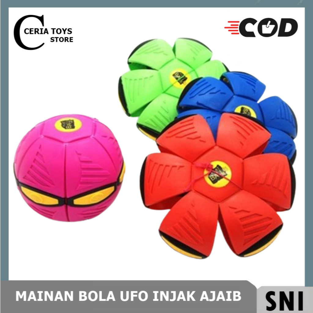 MAINAN ANAK BOLA UVO LED/ BOLA UFO TERBANG VIRAL BOLA INJAK